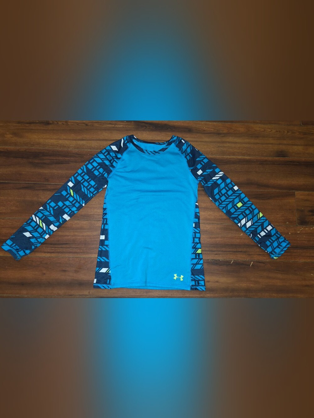 Boy's Under Armour Blue Athletic Rashguard Sports Athletic Top